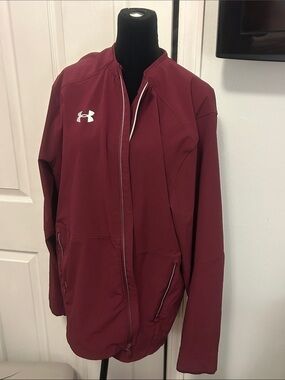 Under Armour Men's Burgundy Full-Zip Performance Jacket